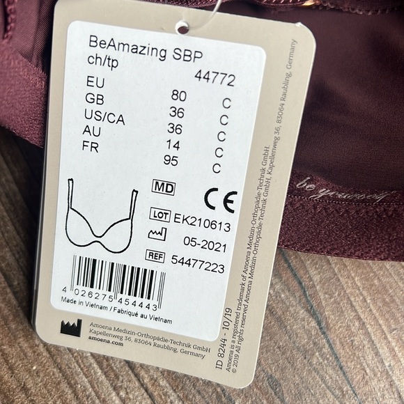 NWT Amoena 44772 be amazing wireless pocketed bra size 36C - Picture 13 of 13